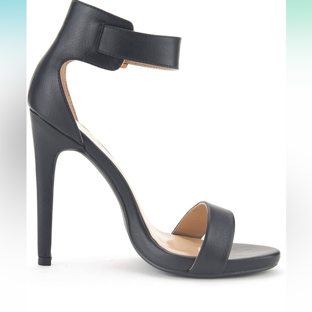 Dream Pair Black Ankle Strap Pump NEW size 9 - Picture 3 of 7